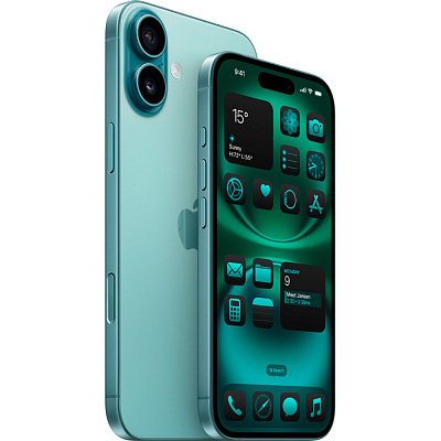 Смартфон Apple iPhone 16 256 ГБ бирюзовый